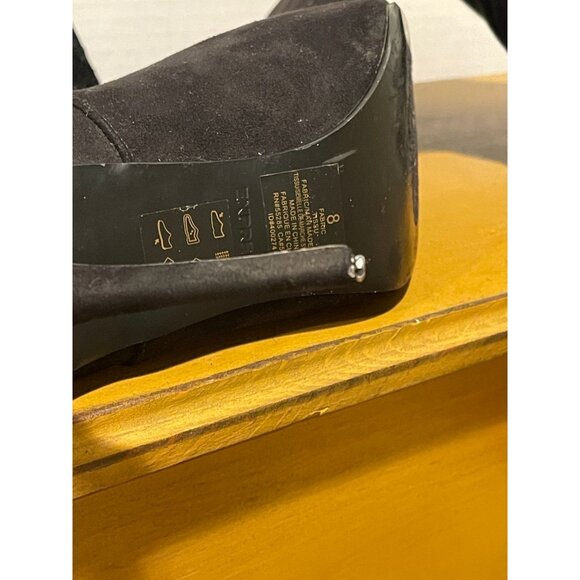 Express Black Stiletto Heel Knee-High Boots w/ cutout design Size 8 Women's - Picture 7 of 7